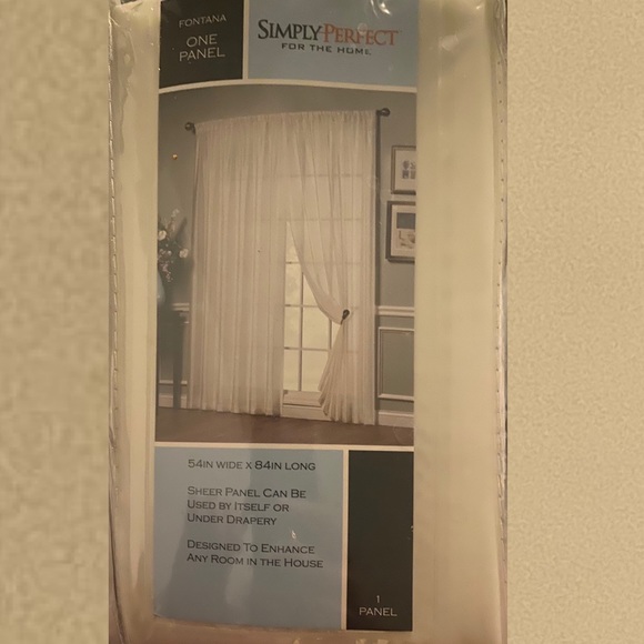 NWT 54" x 84" Sheer Ivory Curtain Panel - Picture 1 of 4